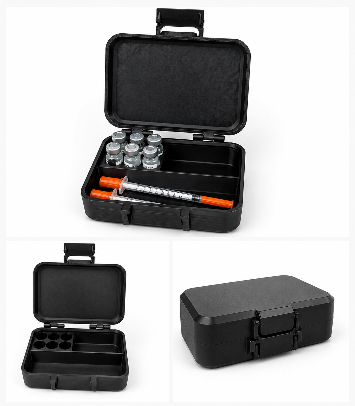 Peptide Travel Case – 6 Vial & Insulin Syringe Storage
